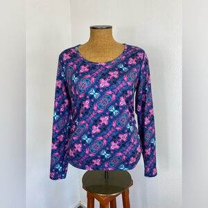 Title Nine Women’s Performance Top M Ruched Sides Soft Micro Fiber Scoop Neck